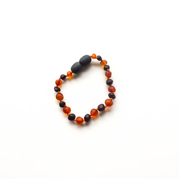 COGNAC/CHERRY Raw Baltic Amber Baby | Child Bracelet