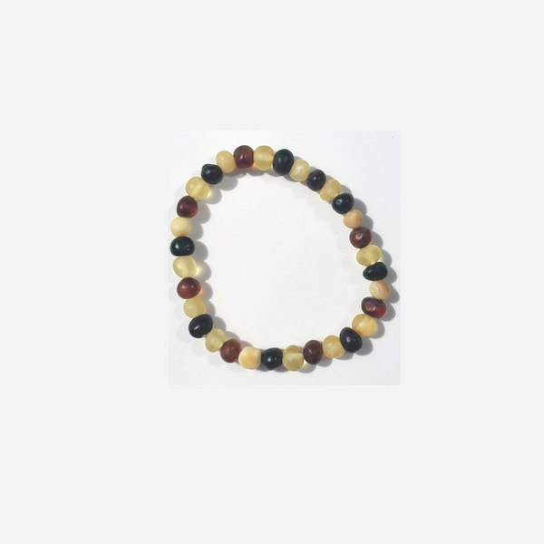 MULTI 4 COLORS Raw Baltic Amber Adult Bracelet